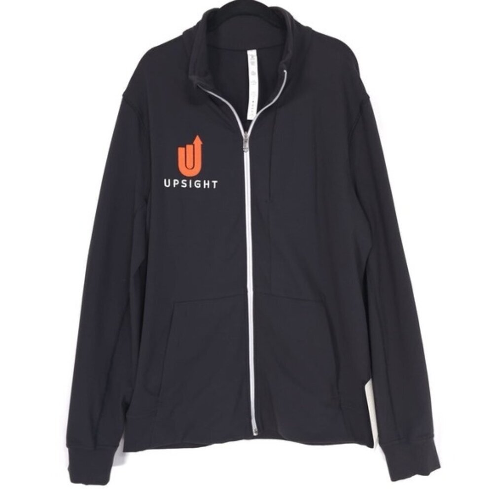 NWT LULULEMON Men's XL Full Zip Athletic Jacket UPSIGHT Logo LM4XY5S Black U3
